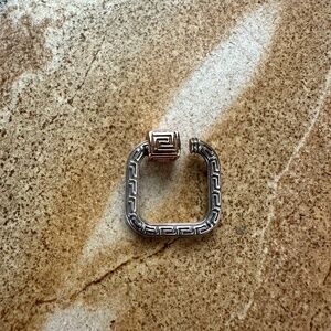 Marla Aaron Sterling Silver and 14k rose gold Meander Lock
